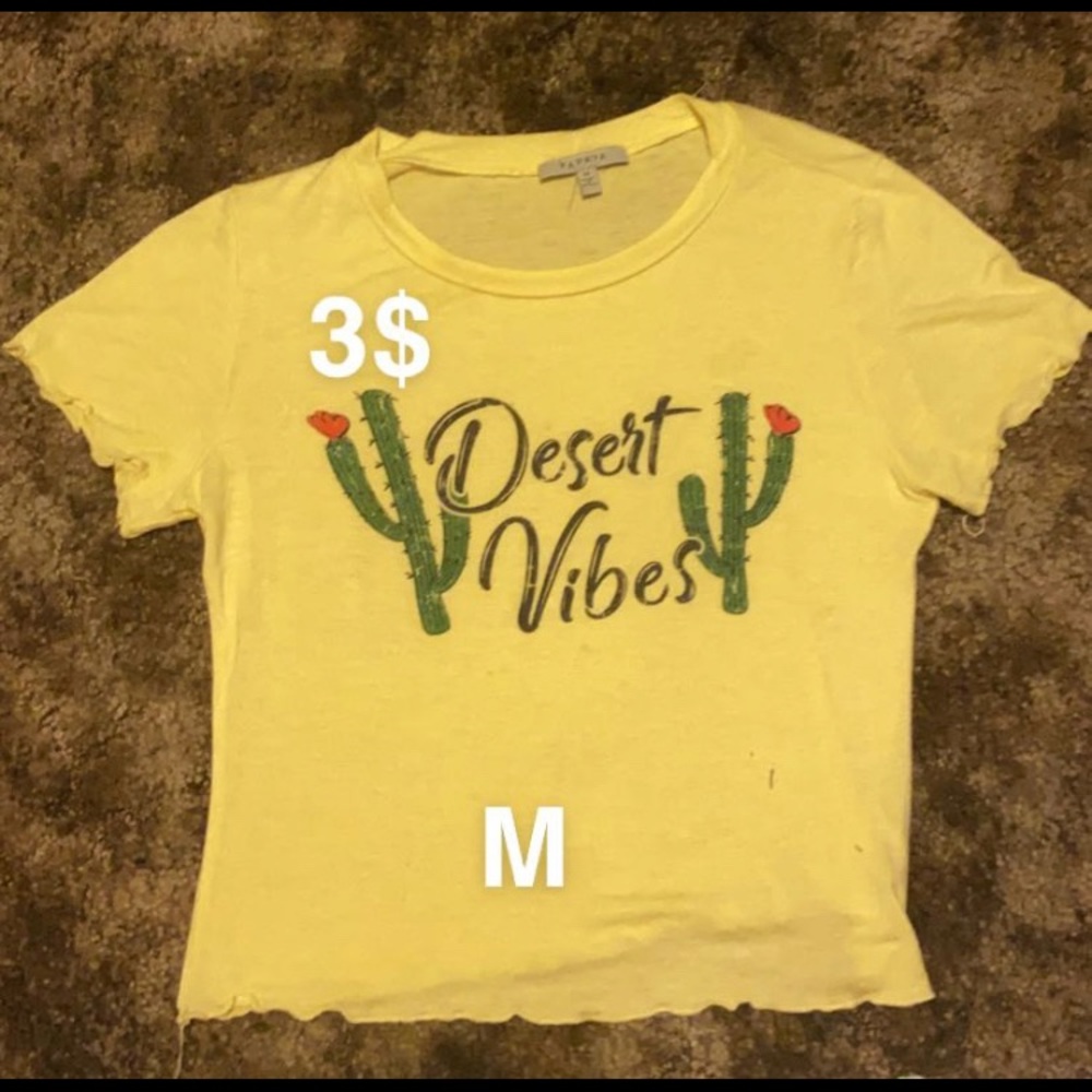 Yellow crop top